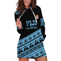 Fiji Rugby 2025 Custom Hoodie Dress Fijian Tapa Toso Viti Toso - Black LT14 Black - Polynesian Pride