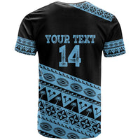 Fiji Rugby 2025 Custom T Shirt Fijian Tapa Toso Viti Toso - Black LT14 - Polynesian Pride