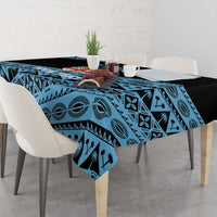 Fiji Rugby 2025 Custom Tablecloth Fijian Tapa Toso Viti Toso - Black LT14 - Polynesian Pride