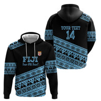 Fiji Rugby 2025 Custom Zip Hoodie Fijian Tapa Toso Viti Toso - Black LT14 - Polynesian Pride