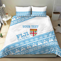 Fiji Rugby 2025 Custom Bedding Set Fijian Tapa Toso Viti Toso - White LT14 - Polynesian Pride