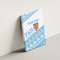 Fiji Rugby 2025 Custom Canvas Wall Art Fijian Tapa Toso Viti Toso - White