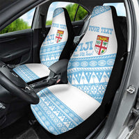 Fiji Rugby 2025 Custom Car Seat Cover Fijian Tapa Toso Viti Toso - White LT14 - Polynesian Pride