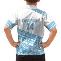 Fiji Rugby 2025 Custom Family Matching Puletasi and Hawaiian Shirt Fijian Tapa Toso Viti Toso - White