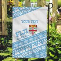 Fiji Rugby 2025 Custom Garden Flag Fijian Tapa Toso Viti Toso - White LT14 Garden Flag White - Polynesian Pride