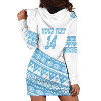 Fiji Rugby 2025 Custom Hoodie Dress Fijian Tapa Toso Viti Toso - White LT14 - Polynesian Pride