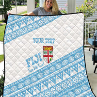 Fiji Rugby 2025 Custom Quilt Fijian Tapa Toso Viti Toso - White