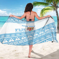 Fiji Rugby 2025 Custom Sarong Fijian Tapa Toso Viti Toso - White LT14 - Polynesian Pride