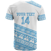 Fiji Rugby 2025 Custom T Shirt Fijian Tapa Toso Viti Toso - White LT14 - Polynesian Pride