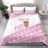 Fiji Rugby 2025 Custom Bedding Set Fijian Tapa Toso Viti Toso - Pink LT14 - Polynesian Pride