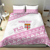 Fiji Rugby 2025 Custom Bedding Set Fijian Tapa Toso Viti Toso - Pink LT14 - Polynesian Pride