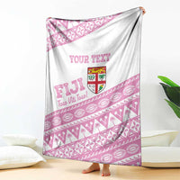 Fiji Rugby 2025 Custom Blanket Fijian Tapa Toso Viti Toso - Pink LT14 - Polynesian Pride