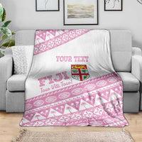 Fiji Rugby 2025 Custom Blanket Fijian Tapa Toso Viti Toso - Pink LT14 - Polynesian Pride
