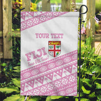 Fiji Rugby 2025 Custom Garden Flag Fijian Tapa Toso Viti Toso - Pink LT14 Garden Flag Pink - Polynesian Pride
