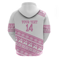 Fiji Rugby 2025 Custom Hoodie Fijian Tapa Toso Viti Toso - Pink LT14 - Polynesian Pride