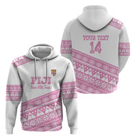 Fiji Rugby 2025 Custom Hoodie Fijian Tapa Toso Viti Toso - Pink LT14 - Polynesian Pride