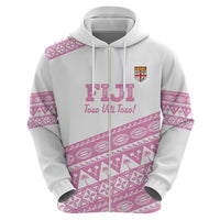 Fiji Rugby 2025 Custom Hoodie Fijian Tapa Toso Viti Toso - Pink LT14 - Polynesian Pride