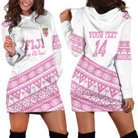 Fiji Rugby 2025 Custom Hoodie Dress Fijian Tapa Toso Viti Toso - Pink LT14 - Polynesian Pride