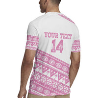 Fiji Rugby 2025 Custom Rugby Jersey Fijian Tapa Toso Viti Toso - Pink LT14 - Polynesian Pride
