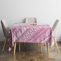 Fiji Rugby 2025 Custom Tablecloth Fijian Tapa Toso Viti Toso - Pink LT14 - Polynesian Pride