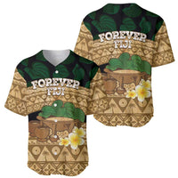 Bula Fiji Kava Bowl Baseball Jersey Fijian Tapa Cloth Vintage Vibe LT14 - Polynesian Pride