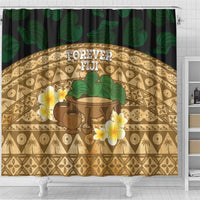 Bula Fiji Kava Bowl Shower Curtain Fijian Tapa Cloth Vintage Vibe LT14 - Polynesian Pride