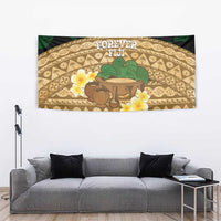 Bula Fiji Kava Bowl Tapestry Fijian Tapa Cloth Vintage Vibe LT14 - Polynesian Pride