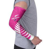 New Zealand Silver Fern Rugby Custom Arm Sleeves Go All Black Maori Pink Version LT14 - Polynesian Pride
