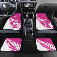 New Zealand Silver Fern Rugby Custom Car Mats Go All Black Maori Pink Version