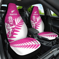 New Zealand Silver Fern Rugby Custom Car Seat Cover Go All Black Maori Pink Version LT14 One Size Pink - Polynesian Pride