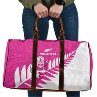 New Zealand Silver Fern Rugby Custom Travel Bag Go All Black Maori Pink Version LT14 Pink - Polynesian Pride