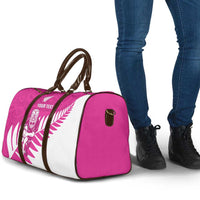 New Zealand Silver Fern Rugby Custom Travel Bag Go All Black Maori Pink Version LT14 - Polynesian Pride