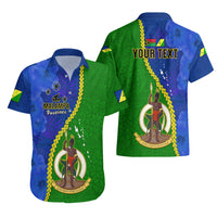 Personalised Vanuatu Malampa Province Hawaiian Shirt Turtle Sand Drawing Unique Tapa Pattern LT14 - Polynesian Pride