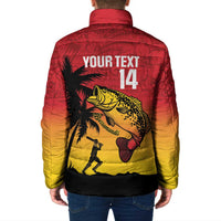 Custom Papua New Guinea Cricket Padded Jacket PNG Barramundis - Polynesian Pride