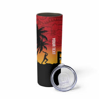 Custom Papua New Guinea Cricket Skinny Tumbler PNG Barramundis LT14 - Polynesian Pride