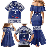 Custom Samoa Cricket Family Matching Mermaid Dress and Hawaiian Shirt Go Champions Samoan LT14 - Polynesian Pride