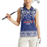 Custom Samoa Cricket Women Sleeveless Polo Shirt Go Champions Samoan - Polynesian Pride