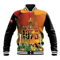 Personalised Papua New Guinea Independence Day Baseball Jacket One People One Nation One Country LT14 Unisex Multicolor - Polynesian Pride