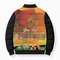 Personalised Papua New Guinea Independence Day Bomber Puffer Jacket One People One Nation One Country LT14 - Polynesian Pride