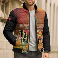 Personalised Papua New Guinea Independence Day Bomber Puffer Jacket One People One Nation One Country LT14 - Polynesian Pride