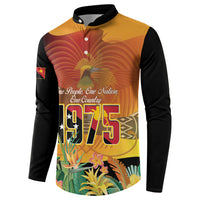 Personalised Papua New Guinea Independence Day Button Sweatshirt One People One Nation One Country LT14 - Polynesian Pride