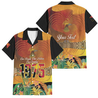 Personalised Papua New Guinea Independence Day Family Matching Puletasi and Hawaiian Shirt One People One Nation One Country LT14 Dad's Shirt - Short Sleeve Multicolor - Polynesian Pride