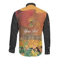 Personalised Papua New Guinea Independence Day Long Sleeve Button Shirt One People One Nation One Country LT14 - Polynesian Pride