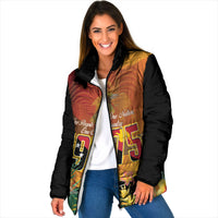 Personalised Papua New Guinea Independence Day Padded Jacket One People One Nation One Country LT14 Women Multicolor - Polynesian Pride