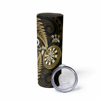 New Zealand Darts Skinny Tumbler Happiness Is A Tight Threesome Maori Gold LT14 - Polynesian Pride