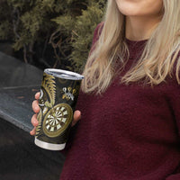 New Zealand Darts Tumbler Cup Happiness Is A Tight Threesome Maori Gold LT14 - Polynesian Pride
