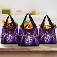 New Zealand Darts Grocery Bag Happiness Is A Tight Threesome Maori Purple
