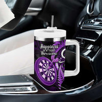 New Zealand Darts Tumbler With Handle Happiness Is A Tight Threesome Maori Purple LT14 - Polynesian Pride