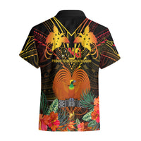 Papua New Guinea Western Province Hawaiian Shirt Papua Niugini Coat Of Arms With Flag Style LT14 - Polynesian Pride