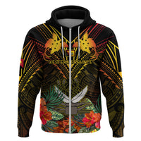 Papua New Guinea Western Province Hoodie Papua Niugini Coat Of Arms With Flag Style LT14 - Polynesian Pride